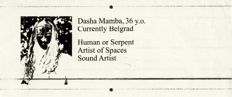 Dasha Mamba Portfolio Header